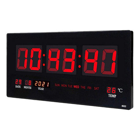 Orologio calendario digitale a led 51x3,5x23,5cm
